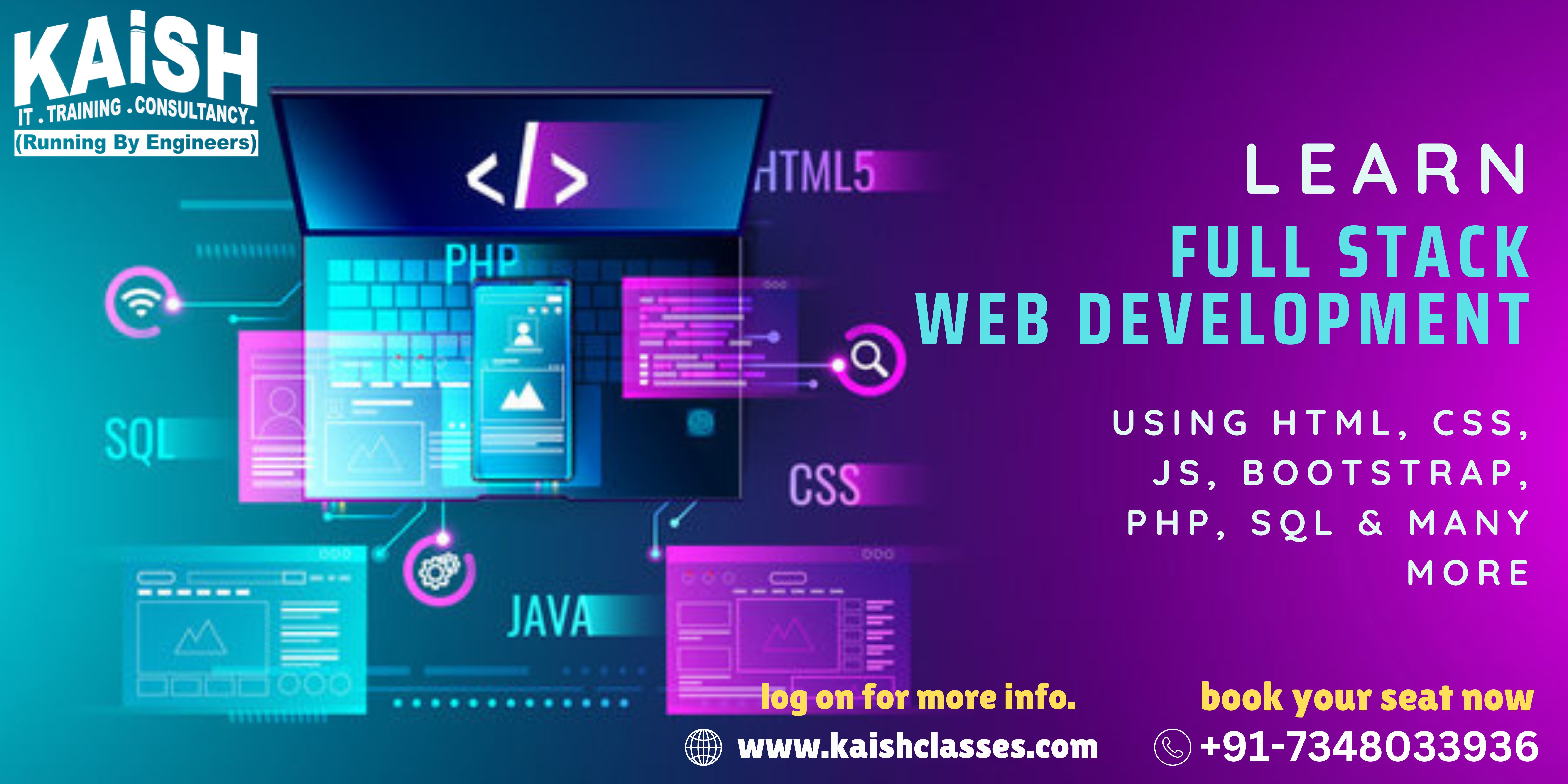 full stack web developmet training in Lucknow - web development company in lucknow-kaish web solution-lucknow